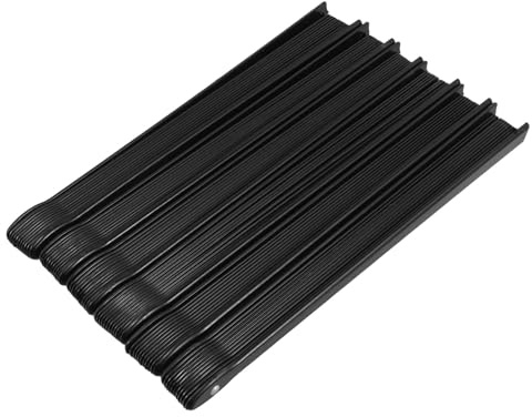 MUCKLILY Éventail Pliable Noir Classique 6 Pièces – Baleines en Plastique pour Fabrication DIY Support D’Éventail Japonerie à Main Accessoires pour Tai-Chi et Arts Martiaux Cadre Léger