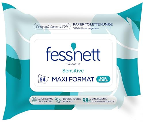 Fess'Nett - Carta igienica umida sensitiva, Maxi Pack 1 unità