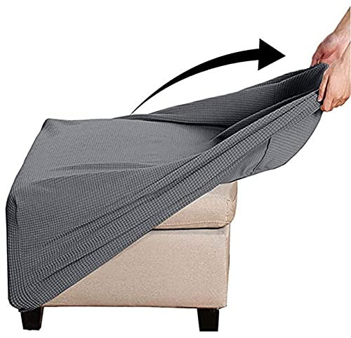 Stretch Bezug Für Fußhocker Quadratisch Hockerbezug Fußstütze Faltbarer Osmanische Abdeckung Geeignet zur Aufbewahrung von Fußschemel Waschbar Dekorative (Color : A)