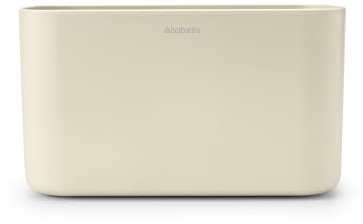 Brabantia - ReNew Portaoggetti da Lavabo - Organizzatore per Lavandino - Adatto come Portaspazzolino - Base Antigraffio - Facile da Pulire - Resistente alla Corrosione - Soft Beige - 20 x 10 x 11 cm