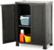 Kreher Kunststoffschrank Star Mittler, 92 x 68 x 40 cm cm, mit 1 Einlegeböden, verstellbar, je 20 kg Tragkraft - mittlere Version Schwarz (mittel)