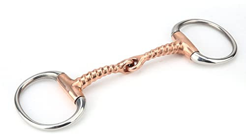 Trensengebisse für Pferde, Trensengebiss, Pferdekauen, Edelstahl, Eierbutt-Gebiss, Kupfer-Korkenzieher-Mund, Pferdegebiss, Pferdezubehör