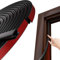 12M Burlete Puerta Tiras Sellado Ventana Goma, Autoadhesivo PVC Junta Cinta Insonorizar Aislante Frio para Marcos de Puertas Entrada Casa,Puerta Corredera, Puerta Coche Negro
