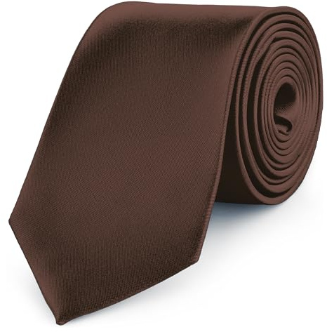 Ladeheid Cravatta Classica Uomo KP-8 (150cm x 8cm, Marrone24)