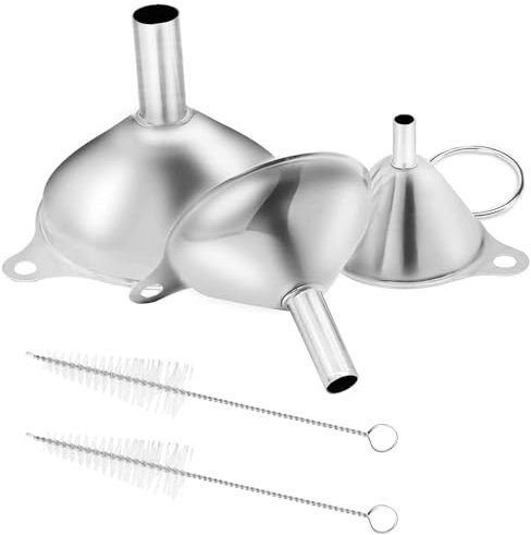 3 Pcs Stainless Steel Funnel Set – Durable Funnels for Kitchen, Cooking, and Pouring Liquids and Powders