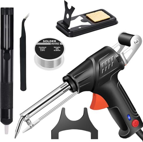 Outils de soudage laser industriels à chauffage interne, fer à souder multifonction, pistolet à souder, machine à souder laser, soudeuse portative pour bricolage industriel et domestique (Black)