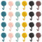 GGUFAY 24 Pezzi Macarons Ganci Adesivi da Parete,Senza Perforazione,Progettazione a Testa Arrotondata,Ganci Portasciugamani, per Bagno,Cucina, Camera da Letto & Soggiorno(Colore Casuale)