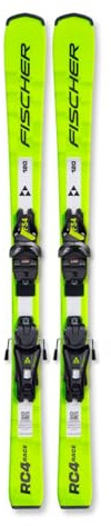 FISCHER RC4 Race Junior Piste Kit de ski alpin avec fixations FS 4 GW CA JRS Brake 80 [I] | Air Power Core, fibre Tech Responsive Flex et base extrudée durable | Skis de niveau avancé et débutant, 150