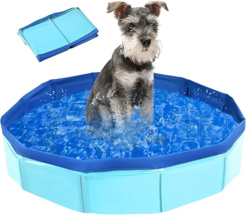 LUMEIRA Piscina Per Cani E Gatti, Piscina Per Animali Domestici, Vasche Da Bagno Per Cani Di Piccola E Grande Taglia, Piscina Pieghevole Adatta Per Neonati E Pediluvio, Blu