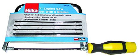 Hilka 45801705 Jeu de scie à chantourner avec lames PC, noir/argent, 17,8 cm