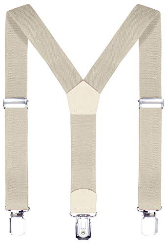DonDon Bretelles pour enfant beige 2 cm fin longueur réglable pour une hauteur de 80 cm jusqu´à 110 cm, de 1 à 5 ans