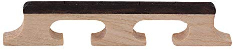 Yibuy 4 String Banjo Bridge with Ebony Saddles 76.5x5.5x16mm