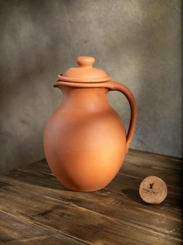 Village Decor Collezioni di brocche d'acqua in terracotta (brocca da 3L con coperchio)