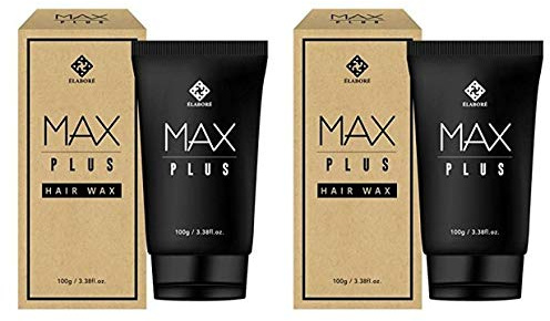 Elabore 2 Pack MAX Plus Hair Wax 3.38 fl.oz/100ml (Men's Hair Styling Wax)