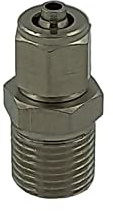 Raccordo Pneumatico a Calzamento Tubo da 4mm e Filetto Gas Maschio 1/8” - Conf.15 pezzi