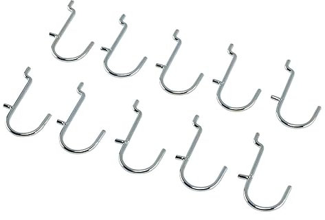 Draper 10218 Lot de 10 crochets en J en métal pour panneau arrière/panneau perforé