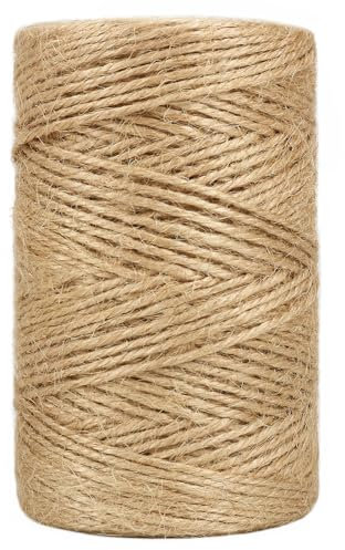 Vivifying 150M Jute Schnur, 2MM Braun Juteschnur für Garten Bilder Pflanzen Basteln
