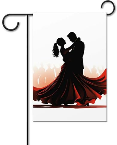 Drapeau de jardin de danse de salle de bal, drapeau double face, 30,5 x 45,7 cm, drapeau de cour pour printemps et été, décoration extérieure