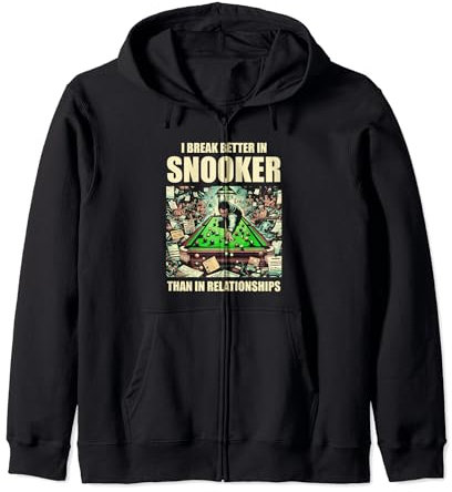 Beim Snooker breche ich besser als beim Beziehungsbillard Kapuzenjacke
