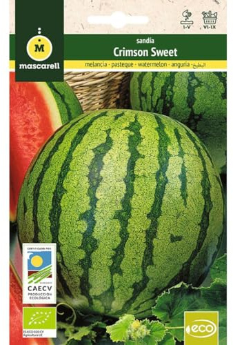 Mascarell Semillas, SANDIA CRIMSON SWEET, Semillas Ecológicas, 4 Gramos
