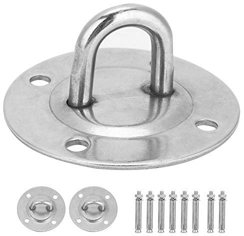 NOENNULL Hängematten-Montageset, Edelstahl-Hängematten-Wandhaken, Yoga-Hängematten-Montageanker und Schrauben, Deckenschnallenhaken, Feste Scheibe Yoga-Hängematte