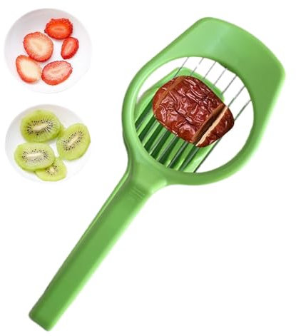 Affettatrice per frutta | Strumento per affettare verdure – Pinza per frutta, taglierina multiuso, filo di acciaio inossidabile, utensile da cucina per uova, fragole, frutta morbida