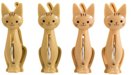 JAWSEU 4 stycken kattsnack clips, stängningsklämmor för påsar, stängningsklämmor för livsmedelspåsar, påsarklämmor för stängning och hålla fräscha, halkfria klädklämmor handduksklämmor