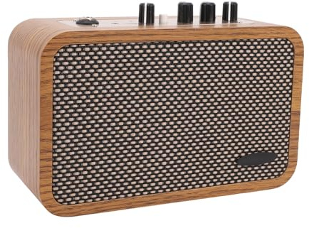 Luocute Ampli de Guitare, Mini Amplificateur de Guitare électrique 10 W avec Tonalités D'overdrive Propres de Réverbération, Boutons de tonalité de Gain D'entrée de 6,35 Mm, 2 Modes de