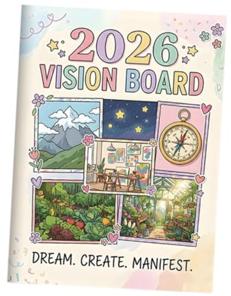 Oshhni Planificador de y libros de tableros de visión para 2026. Diario de establecimiento de Planificadores diarios para el hogar.