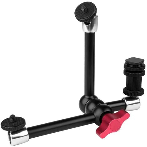 Fotga 11 tum aluminium justerbar artikulerande friktion magisk arm, dubbla armar för DSLR-kamera LED-lampor flashljus LCD-skärm EVF