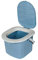 BranQ - Home essential 1305 Jungen Toilette BranQ Mobile Campingtoilette 15,5 Ltr. mit max. Tragkraft bis 120kg, Kunststoff BPA-freier PP, Hellblau, kleine Größe 31x31x28 (LxHxB), 15,5 L