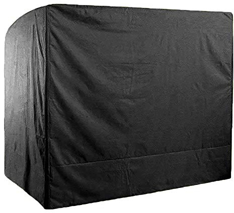 whiteswan Funda de Columpio de jardín de 3 plazas, Impermeable, 220 x 125 x 175 cm, Oxford Lona de balancín antirayos UV, protección de Columpio Exterior, Negro