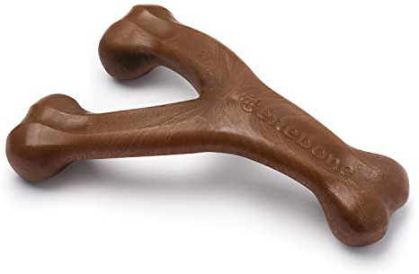 Benebone Indestructible Wishbone Dog Chew Toy for Aggressive Chewers, Long Lasting Tough Boredom Breaker for Dogs, Real Peanut Flavour, For Giant Dog Breeds, Made in the USA.