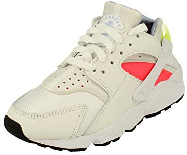 Nike Damen Air Huarache Running Trainers DH4439 Sneakers Schuhe (UK 5 US 7.5 EU 38.5, White Volt Bright Crimson 106)