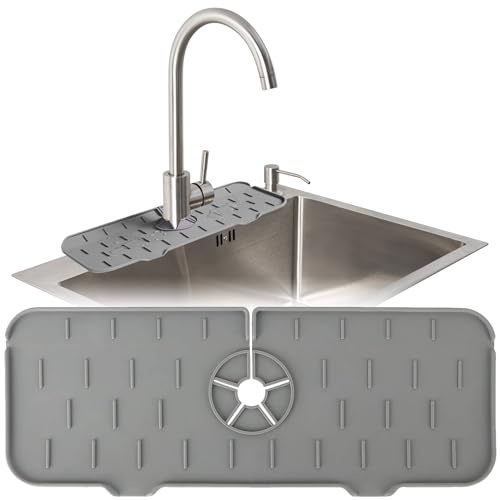 Innovative Silicone Draining Mat Around tap - Transform Your Kitchen Sink Splash Guard Making Your Sink Tidy - The Ultimate Sink Protector Mat for a Neat and Stylish Kitchen Sink Area!