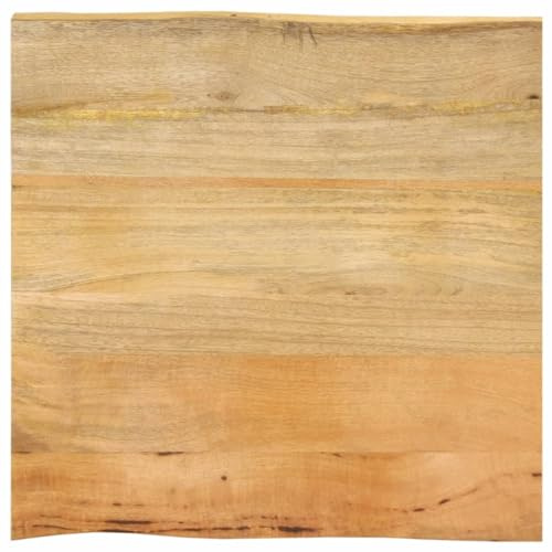 vidaXL Piano per Tavolo 60x60x3,8cm Bordi Vivi in Legno Massello Mango, Piano Sostituzione Tavolo, Piano per Tavolo da Pranzo, Piano d'appoggio