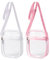 TYXHXTF 2 Pcs Transparente Tasche, Crossbody Schultertasche, Damen Durchsichtig Umhängetasche Klein, Wasserdichte Stylisch Sling Bag, mit Verstellbarem Abnehmbarem Gurt (Weiß+Rosa)