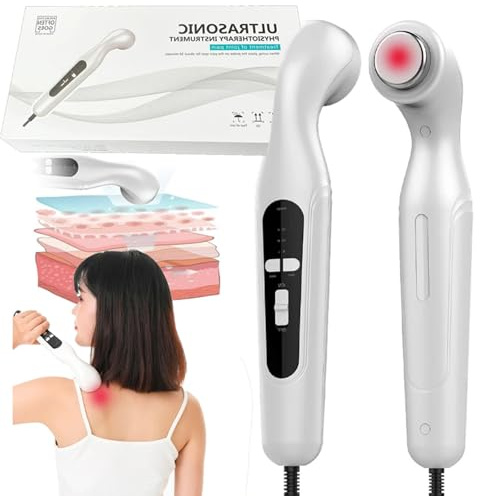 Ultraljudsterapimaskin (Effektiv StråLningsarea: 4 Cm²), Terapeutisk Ultraljudsbehandling FöR Kroppsmassage FöR Djup VäVnadsläKning Och SmäRtlindring, 15 Minuters Smart Timing