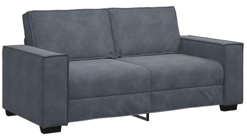 vidaXL 2-Sitzer-Sofa Dunkelgrau 140 cm Samt