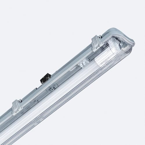 LEDKIA LIGHTING Réglette Étanche 150cm IP65 avec Tube LED Cristal 22W 140lm/W 6000K Blanc froid G13