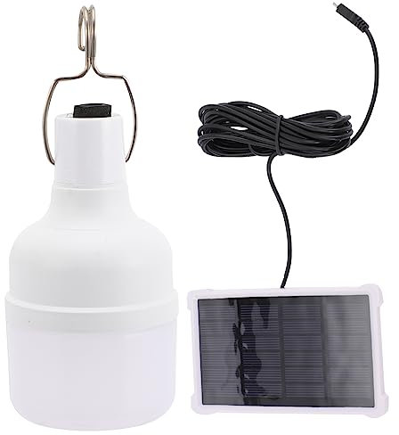 Toyvian Ampoule Solaire Rechargeable Ampoules à Énergie Solaire Abat-jour Translucide Éclairage Sans Fil Pour Jardin Camping Extérieur Lumière Autonome Éclairage Solide