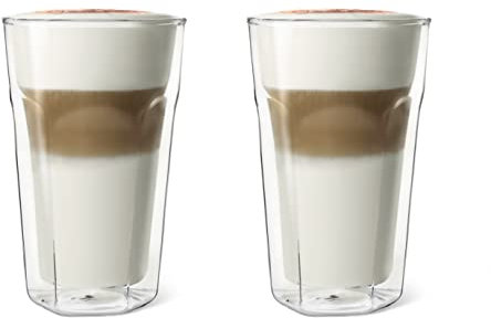 Leopold Vienna LV01516 Vetro a Doppia Parete Latte Macchiato Set di 2 350 ml