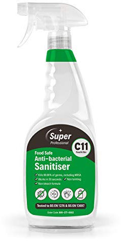 750ML Food Safe Anti-Bacterial SANITISER C11 SUPER PROFESSIONAL