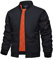 KEFITEVD Herren Bomberjacke Winddichte Steppjacke Winter Casual Sportswear Jacke Schwarze Jacke für Herren Windbreaker Jacken