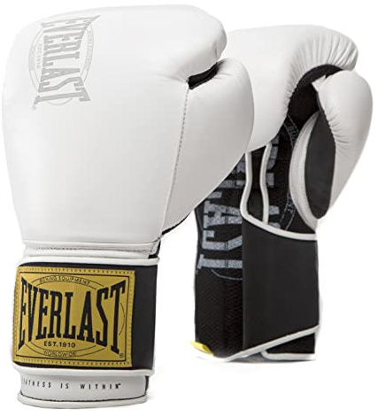 Everlast 1910 Classic Guantes De Boxeo para Entrenamiento, Blanco, 396 G (14 Oz)