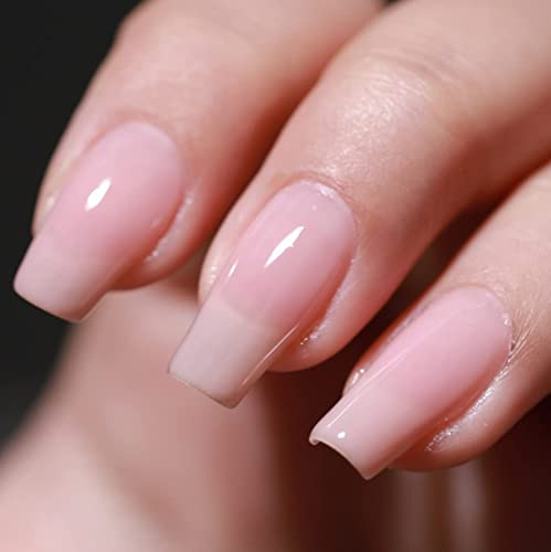FZANEST Nude Pink Gel Nail Polish Soak Off LED UV Jelly Milky Clear Natural Gel Polish Varnish Nail Art Manicure