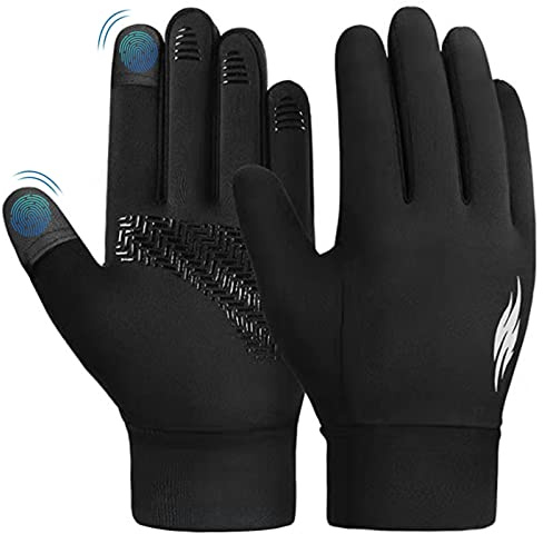 Guantes Ciclismo Niño, Guantes MTB Invierno Termicos, Guantes Tactiles Niño Invierno, Guantes Deporte de Mitones de Pantalla Táctil Antideslizante para Correr Esquí Moto Bici Sport Ski Accesorios