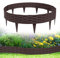 NAIZY Rattan-Optik Rasenkante 10m Beeteinfassung Biegbarer Kunststoff Mähkante Beetumrandung Rattan Design Gartenpalisade für Garten Rasen Dekorativ, Braun (10 Stück/10m)