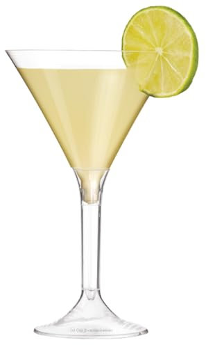 AIOS Plastic Martini Glass 2pc. Capacity 185ml. Pack of 20