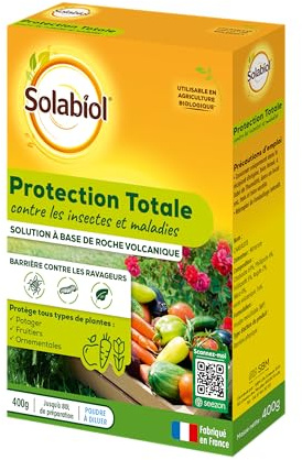 SOLABIOL Bouclier Protecteur 400g | Lutte Contre les Maladies & Insectes | Applicable sur Potager, Arbustes, Plantes, Cultures Fruitières | Utilisable en Agriculture Biologique